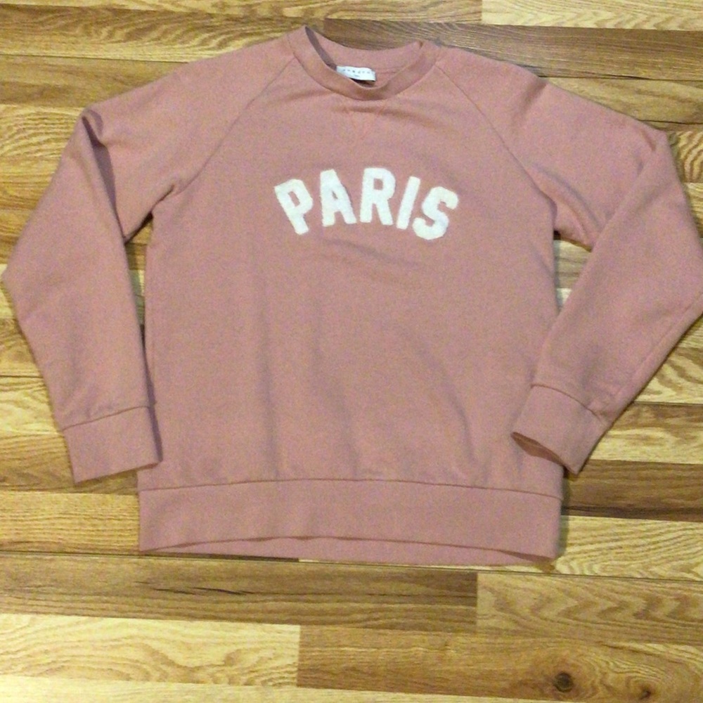 Sandro Blush Sweatshirt with White Paris Detail